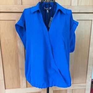 Nine West Electric Blue Blouse size Large